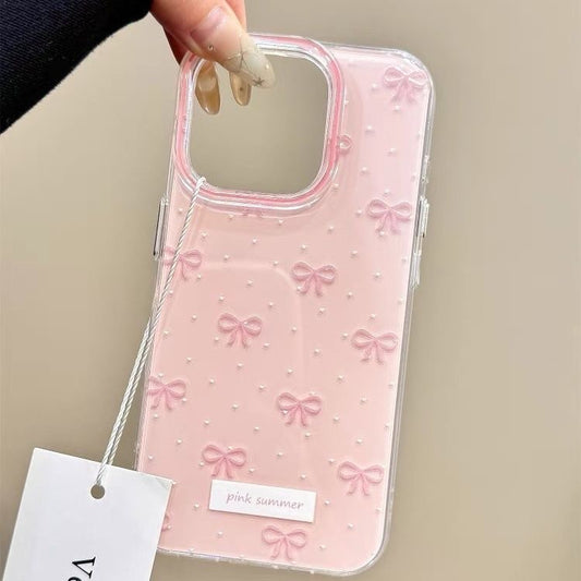 Girly Polka Dot Bow Phone Case